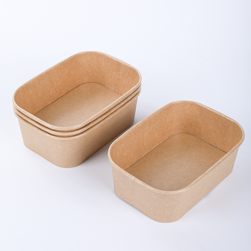 Plastic-free paper containers bowls