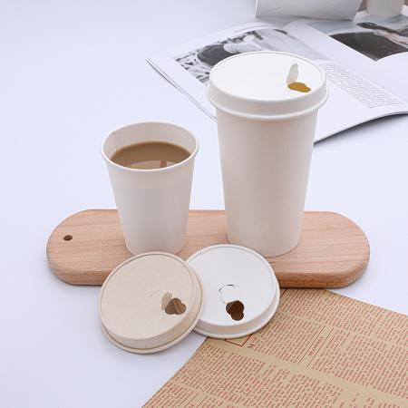 Biodegradable disposable paper lids for cups