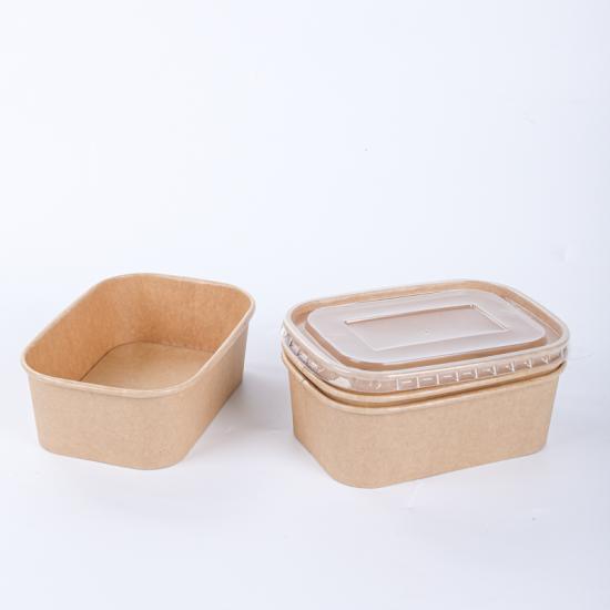 Rectangle takeaway food packaging paper bowl