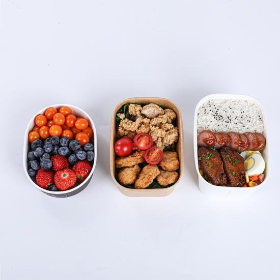 Leakproof rectangular paper bowl container wholesale