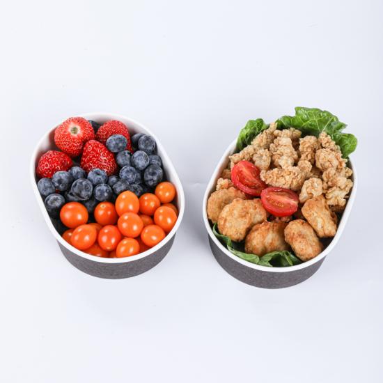 Disposable paper snack bowls