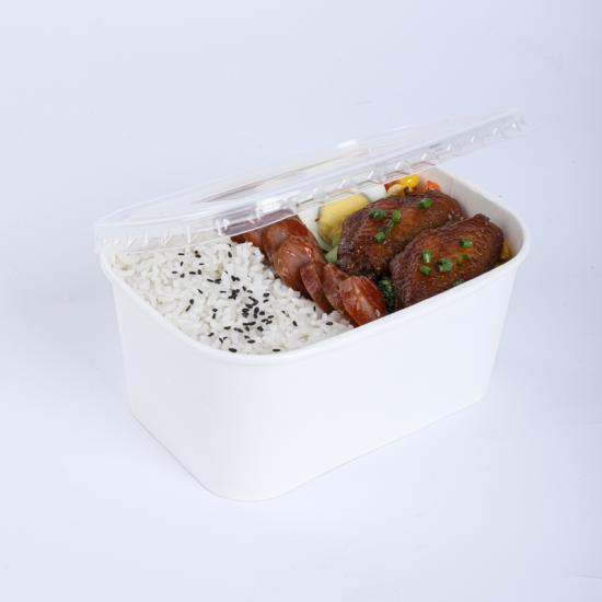 Compostable takeaway square paper bowl