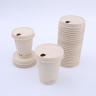 Kompostierbare Einweg-Kaffeetasse aus Zuckerrohr-Papierzellstoff
    