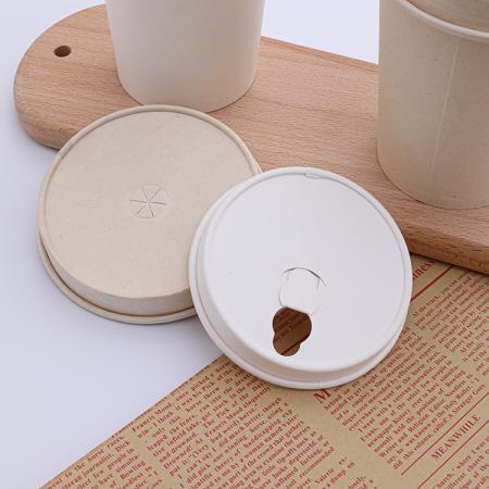 Disposable eco-friendly paper coffee cup lid