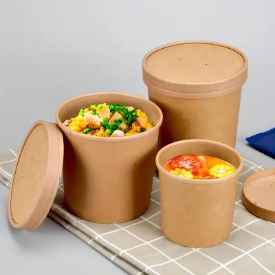 Einweg-Suppenschüssel aus Papier, Papierbehälter für heiße Suppe
    